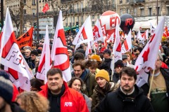 Manifestations contre la nouvelle réforme des retraites.