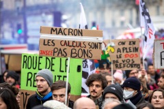 Manifestations contre la nouvelle réforme des retraites.