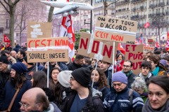 Manifestations contre la nouvelle réforme des retraites.