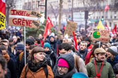 Manifestations contre la nouvelle réforme des retraites.