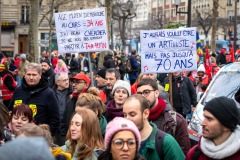 Manifestations contre la nouvelle réforme des retraites.