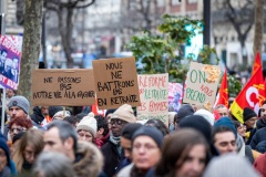 Manifestations contre la nouvelle réforme des retraites.