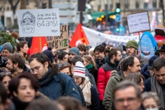 Manifestations contre la nouvelle réforme des retraites.