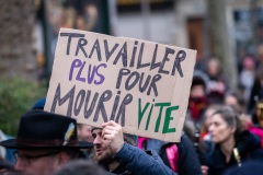 Manifestations contre la nouvelle réforme des retraites.