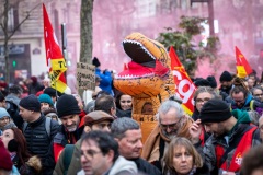 Manifestations contre la nouvelle réforme des retraites.