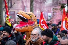 Manifestations contre la nouvelle réforme des retraites.