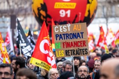 Manifestations contre la nouvelle réforme des retraites.