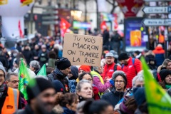 Manifestations contre la nouvelle réforme des retraites.