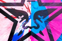 "Triple Trouble" exposition de Invader, Shepard Fairey et Damien Hirst à la Newport Street Gallery