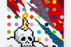 "Triple Trouble" exposition de Invader, Shepard Fairey et Damien Hirst à la Newport Street Gallery