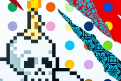 "Triple Trouble" exposition de Invader, Shepard Fairey et Damien Hirst à la Newport Street Gallery