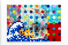 "Triple Trouble" exposition de Invader, Shepard Fairey et Damien Hirst à la Newport Street Gallery