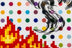 "Triple Trouble" exposition de Invader, Shepard Fairey et Damien Hirst à la Newport Street Gallery