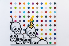 "Triple Trouble" exposition de Invader, Shepard Fairey et Damien Hirst à la Newport Street Gallery