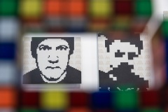 "Triple Trouble" exposition de Invader, Shepard Fairey et Damien Hirst à la Newport Street Gallery