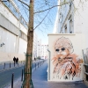 Pochoirs de C215 sur les murs de Paris