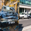 Pochoirs de C215 sur les murs de Paris