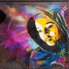 Pochoirs de C215 sur les murs de Paris