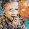 Pochoirs de C215 sur les murs de Paris