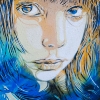 Pochoirs de C215 sur les murs de Paris