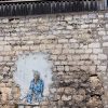 Pochoirs et affiches de C215 sur les murs de Ivry