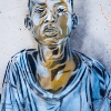 Pochoirs et affiches de C215 sur les murs de Ivry