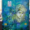 Pochoirs et affiches de C215 sur les murs de Vitry