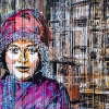 Pochoirs et affiches de C215 sur les murs de Paris