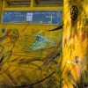 Pochoirs et affiches de C215 sur les murs de Vitry