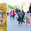 Pochoirs et affiches de C215 sur les murs de Vitry (Paris)