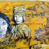 Pochoirs et affiches de C215 sur les murs de Vitry (Paris)