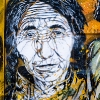 Pochoirs et affiches de C215 sur les murs de Vitry (Paris)