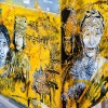 Pochoirs et affiches de C215 sur les murs de Vitry (Paris)