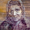 Pochoirs et affiches de C215 sur les murs de Vitry (Paris)