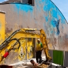 Pochoirs et affiches de C215 sur les murs de Vitry