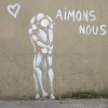 Mesnager et son bonhomme blanc sur les murs de Paris