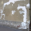 Mesnager et son bonhomme blanc sur les murs de Paris