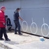 Mesnager et son bonhomme blanc sur les murs de Paris