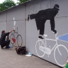 Mesnager et son bonhomme blanc sur les murs de Paris