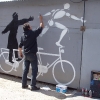 Mesnager et son bonhomme blanc sur les murs de Paris