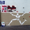 Mesnager et son bonhomme blanc sur les murs de Paris