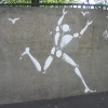 Mesnager et son bonhomme blanc sur les murs de Paris