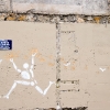 Mesnager et son bonhomme blanc sur les murs de Paris