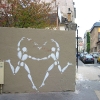 Mesnager et son bonhomme blanc sur les murs de Paris