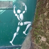 Mesnager et son bonhomme blanc sur les murs de Paris