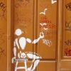 Mesnager et son bonhomme blanc sur les murs de Paris