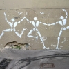 Mesnager et son bonhomme blanc sur les murs de Paris