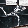 Mesnager et son bonhomme blanc sur les murs de Paris