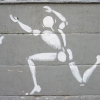 Mesnager et son bonhomme blanc sur les murs de Paris