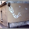 Mesnager et son bonhomme blanc sur les murs de Paris